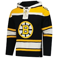 Men's '47  Black Boston Bruins Superior Lacer Hoodie
