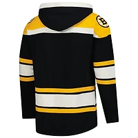 Men's '47  Black Boston Bruins Superior Lacer Hoodie