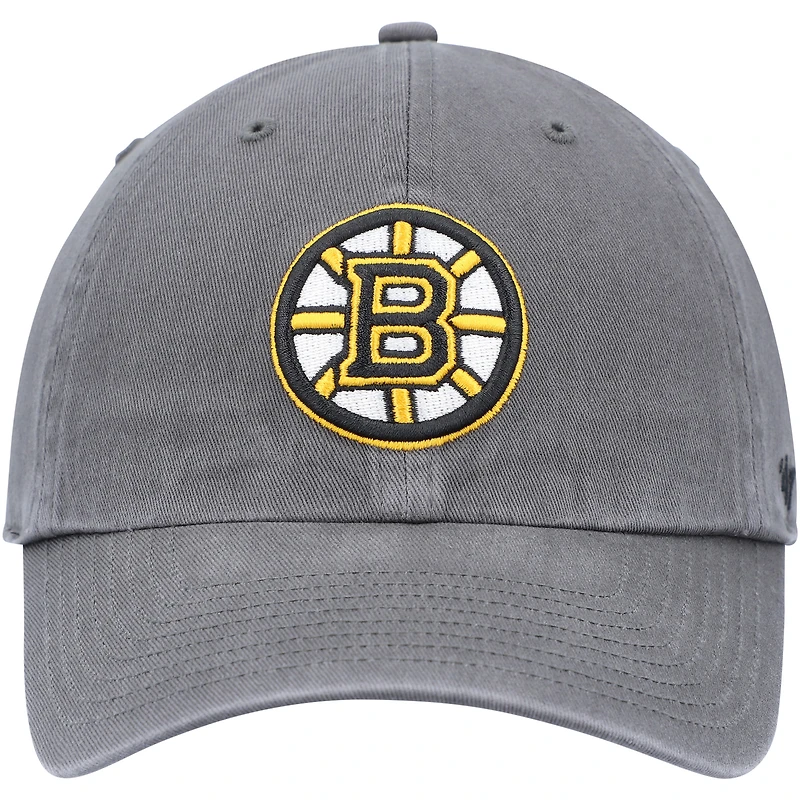 Casquette ajustable '47 Charcoal Boston Bruins Team Clean Up pour hommes