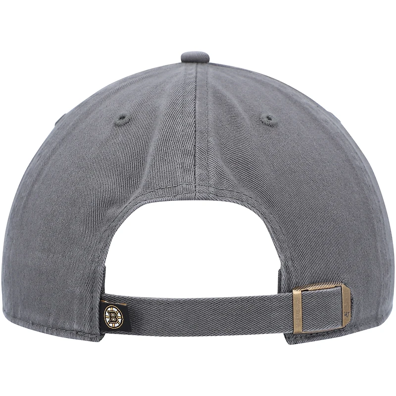 Casquette ajustable '47 Charcoal Boston Bruins Team Clean Up pour hommes
