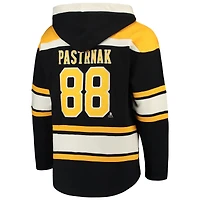 Sweat à capuche lacets noir pour homme, modèle 47 David Pastrnak, joueur des Bruins de Boston