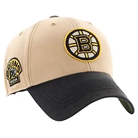Men's '47 Khaki/Black Boston Bruins Dusted Sedgwick MVP Adjustable Hat