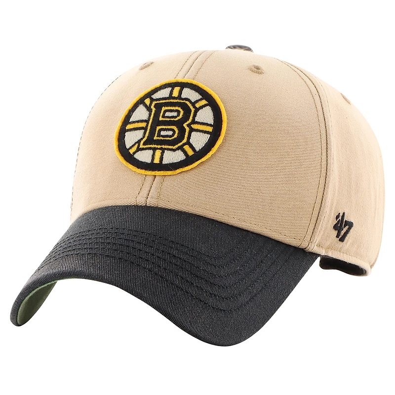 Casquette ajustable Dusted Sedgwick MVP '47 kaki/noir pour homme des Bruins de Boston