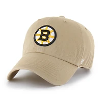 Casquette ajustable kaki pour homme « 47 Boston Bruins Logo Clean Up »