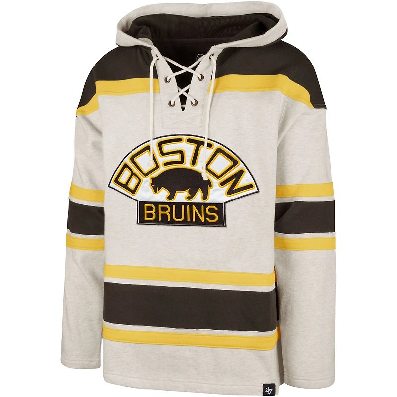 Sweat à capuche Rockaway Lacer des Bruins de Boston '47 Oatmeal pour hommes