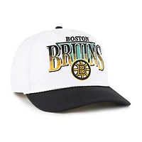 Men's '47 White/Black Boston Bruins Tribute Hitch Adjustable Hat