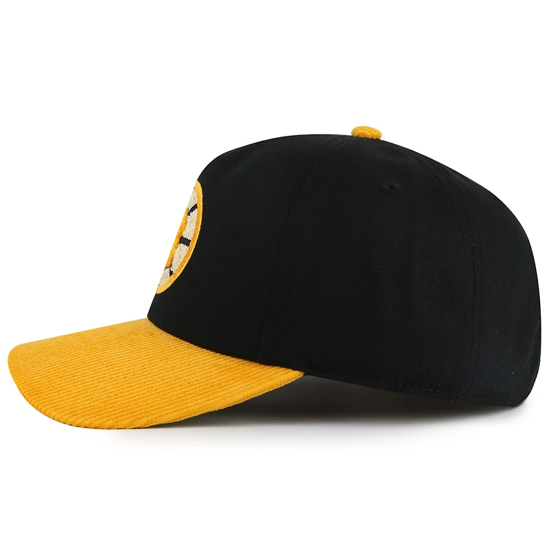Men's American Needle Black/Gold Boston Bruins Burnett Adjustable Hat