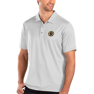 Men's Antigua White Boston Bruins Balance Polo