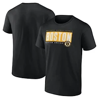 Men's  Black Boston Bruins Blocked Out T-Shirt