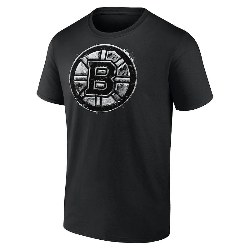 Men's  Black Boston Bruins Iced Out T-Shirt