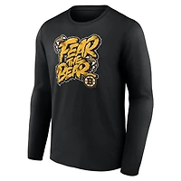 Men's  Black Boston Bruins Native Long Sleeve T-Shirt