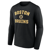Men's  Black Boston Bruins Victory Arch Long Sleeve T-Shirt