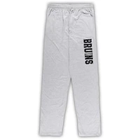 Ensemble de détente avec t-shirt et pantalon Big & Tall des Bruins Boston pour hommes, noir/gris chiné