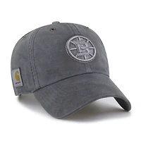 Casquette ajustable Carhartt x '47 Charcoal Boston Bruins Clean Up pour homme