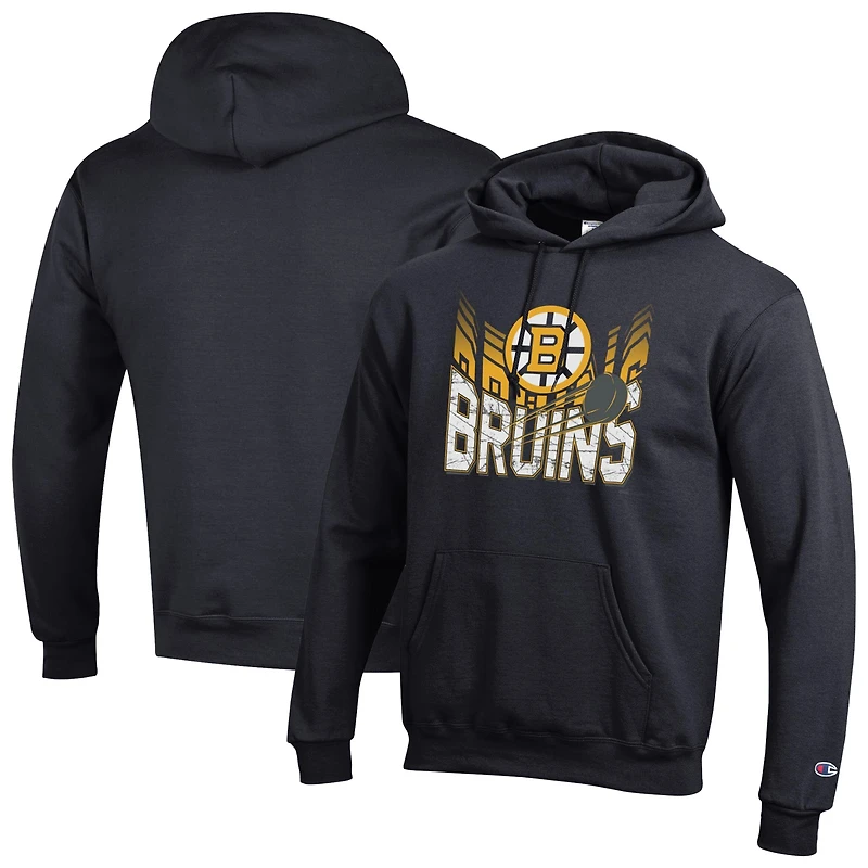 Men's Champion Black Boston Bruins Powerblend Hoodie