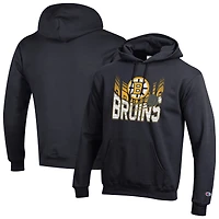 Men's Champion Black Boston Bruins Powerblend Hoodie