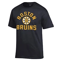 Men's Champion  Black Boston Bruins Primary Logo Jersey T-Shirt