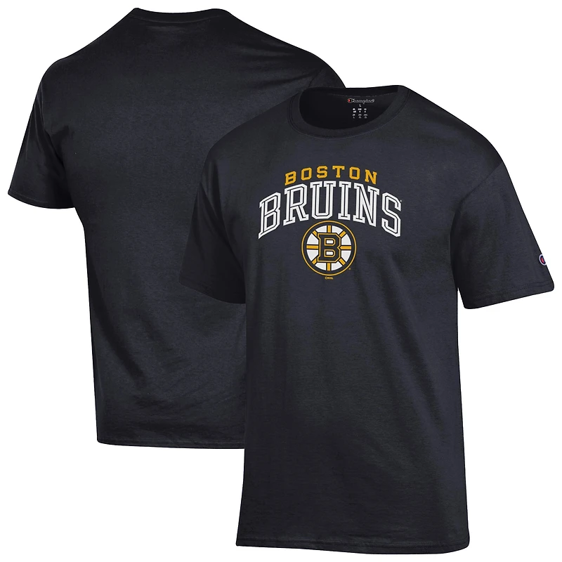 T-shirt noir avec logo principal des Bruins de Boston pour homme