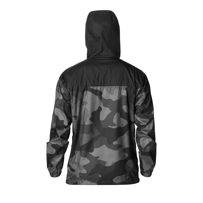 Coupe-vent à capuche zippé Columbia pour homme, motif camouflage Boston Bruins Flash Challenger Omni-Shade, noir