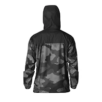 Coupe-vent à capuche zippé Columbia pour homme, motif camouflage Boston Bruins Flash Challenger Omni-Shade, noir