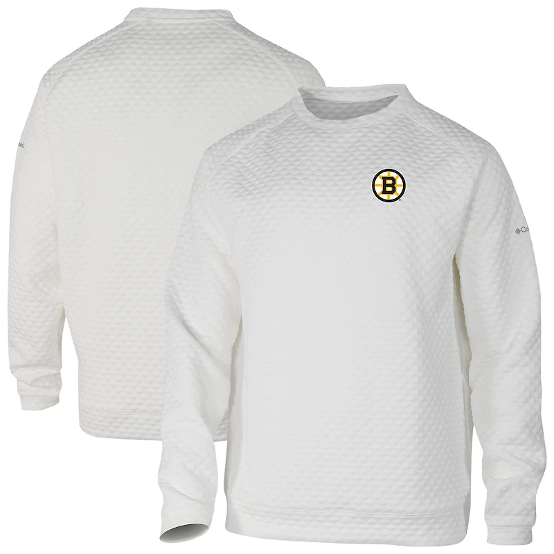 Men's Columbia  White Boston Bruins The Finder Sweatshirt