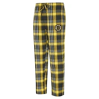 Men's Concepts Sport Gold/Black Boston Bruins Region Flannel Sleep Pants