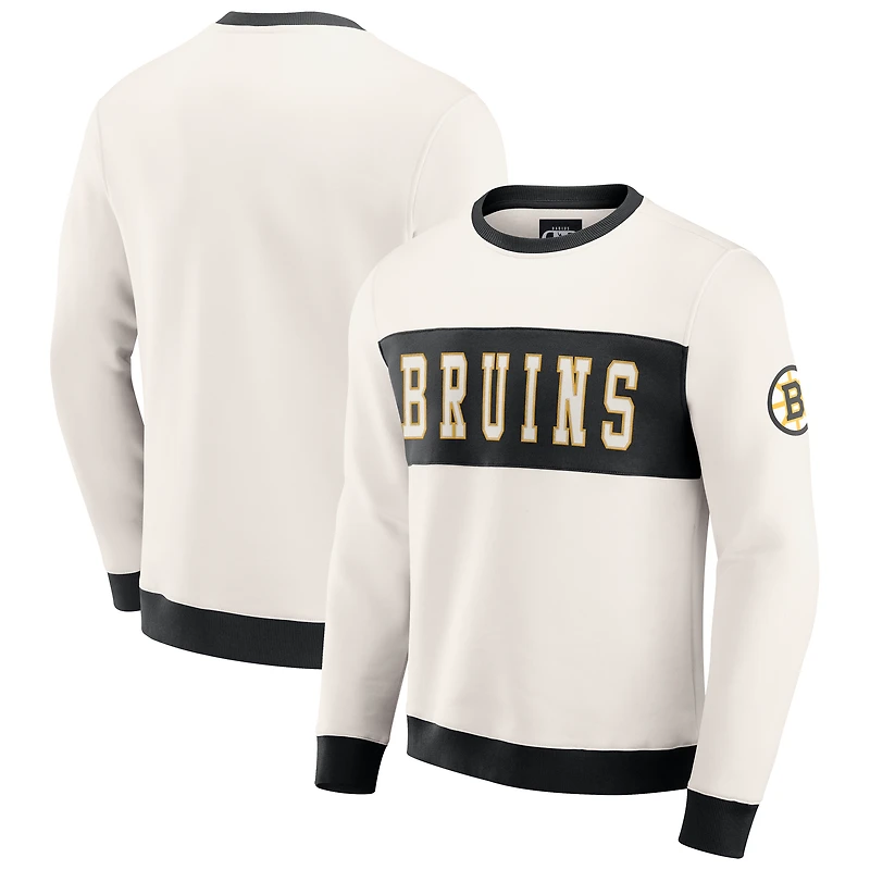 Sweat-shirt à enfiler Darius Rucker Collection pour homme par Fanatics, couleur crème, Boston Bruins.