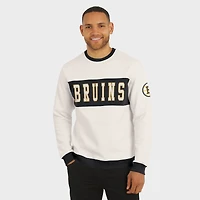 Men's Darius Rucker Collection by Fanatics  Cream Boston Bruins Colorblock Pullover Sweatshirt