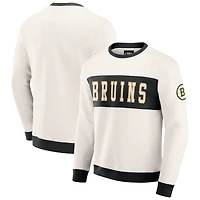 Men's Darius Rucker Collection by Fanatics  Cream Boston Bruins Colorblock Pullover Sweatshirt