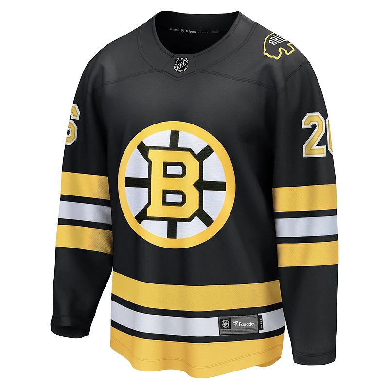 Maillot de joueur échappé à domicile des Bruins Boston noir Andrew Peeke Fanatics pour hommes