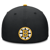 Casquette Fanatics noire/dorée pour homme, authentique, Pro Rink Team Code Flex des Bruins de Boston