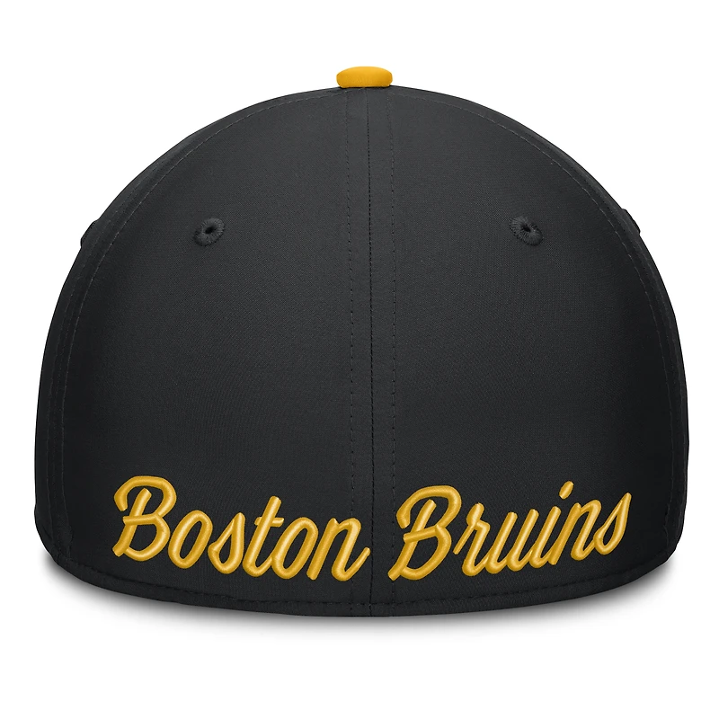 Casquette Flex Fit noire et or des Bruins de Boston pour homme Fanatics