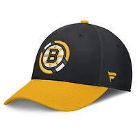 Men's Fanatics  Black/Gold Boston Bruins Flex Fit Hat