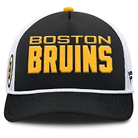 Men's Fanatics Black/White Boston Bruins Authentic Pro Rink A-Frame Adjustable Hat