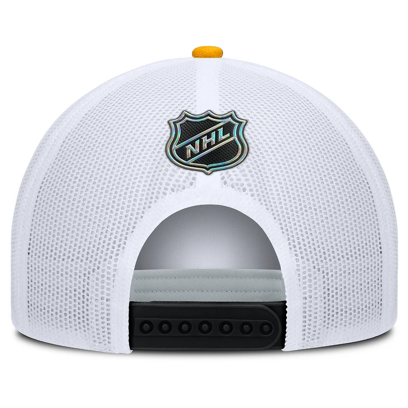 Men's Fanatics Black/White Boston Bruins Authentic Pro Rink A-Frame Adjustable Hat