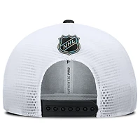 Casquette de camionneur ajustable Fanatics noire/blanche pour homme des Bruins de Boston Authentic Pro Rink Lockup