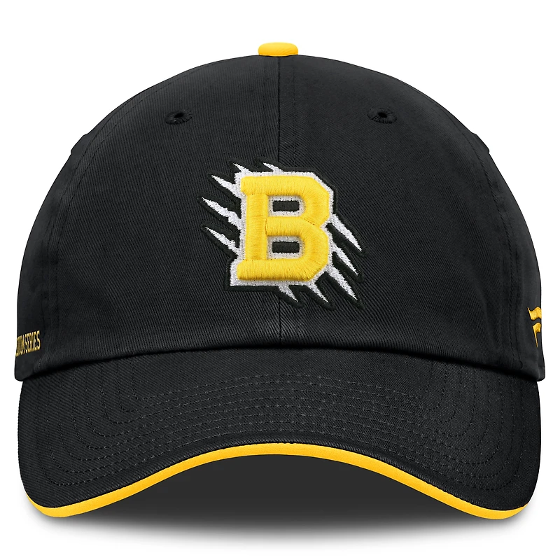 Casquette ajustable authentique professionnelle Fanatics noire Boston Bruins 2026 NHL Stadium Series pour homme