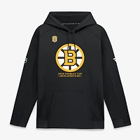 Men's Fanatics Black Boston Bruins 2026 Stanley Cup Playoffs Authentic Pro Rink Fly Fleece Hoodie