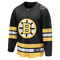 Men's Fanatics  Black Boston Bruins Anniversary Home Breakaway Jersey