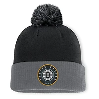 Men's Fanatics  Black Boston Bruins Aspyn Cuffed Knit Hat with Pom