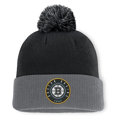 Men's Fanatics  Black Boston Bruins Aspyn Cuffed Knit Hat with Pom