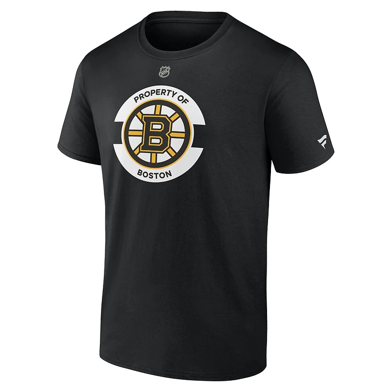 Men's Fanatics Black Boston Bruins Authentic Pro Core Secondary T-Shirt