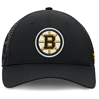 Men's Fanatics Black Boston Bruins Authentic Pro Home Ice Trucker Adjustable Hat
