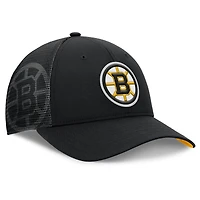 Men's Fanatics Black Boston Bruins Authentic Pro Home Ice Trucker Adjustable Hat