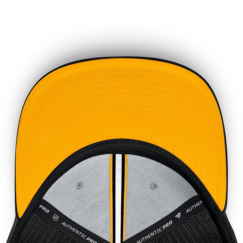 Men's Fanatics Black Boston Bruins Authentic Pro Home Ice Trucker Adjustable Hat