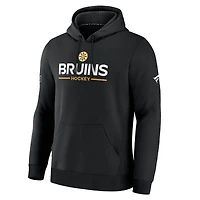 Sweat à capuche Fanatics noir authentique des Bruins de Boston pour homme