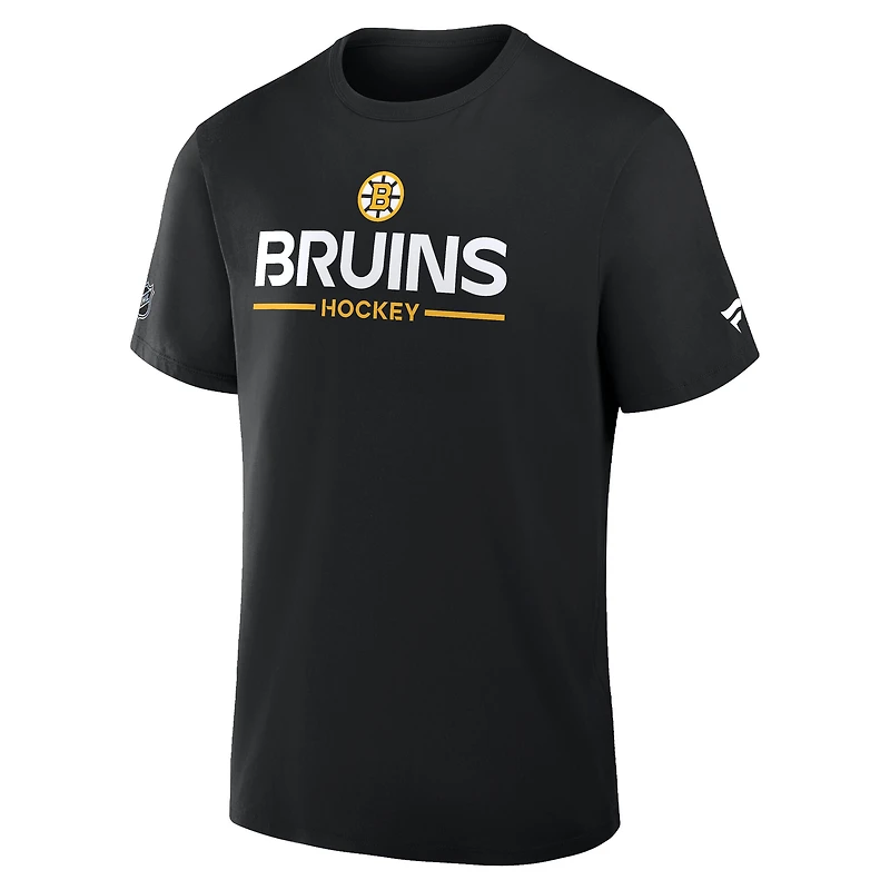 Men's Fanatics Black Boston Bruins Authentic Pro Primary T-Shirt
