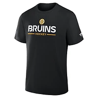 T-shirt Fanatics noir authentique des Bruins de Boston pour homme