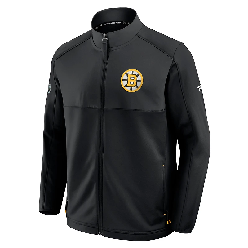 Men's Fanatics Black Boston Bruins Authentic Pro Rink Full-Zip Jacket