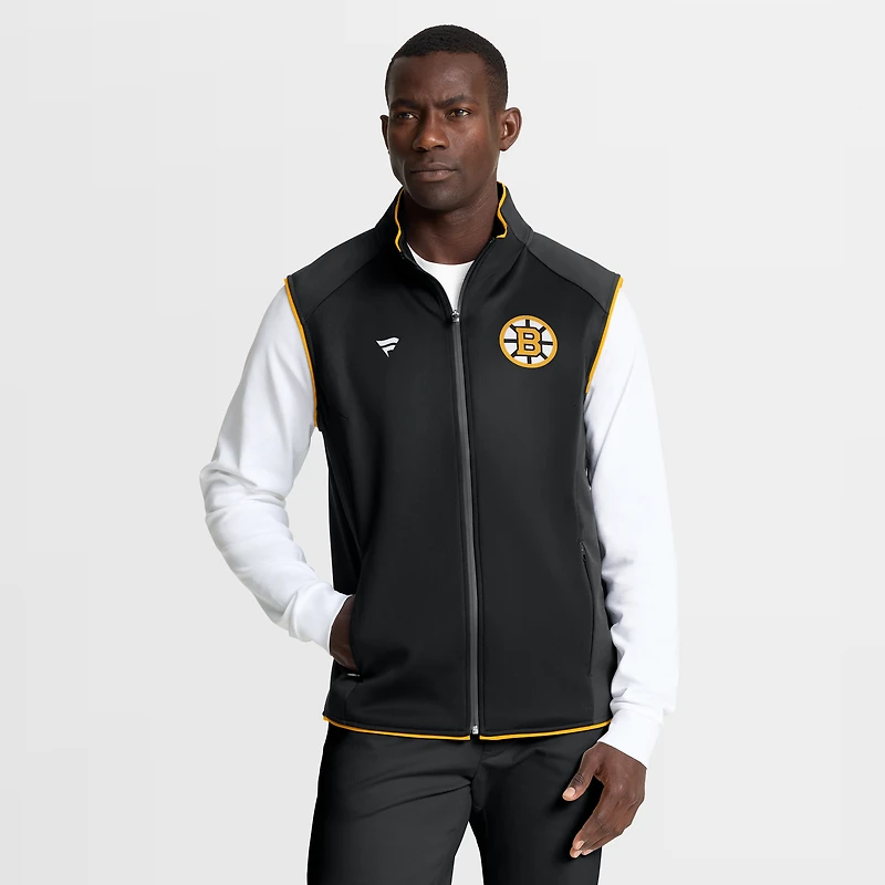 Men's Fanatics Black Boston Bruins Authentic Pro Rink Full-Zip Vest